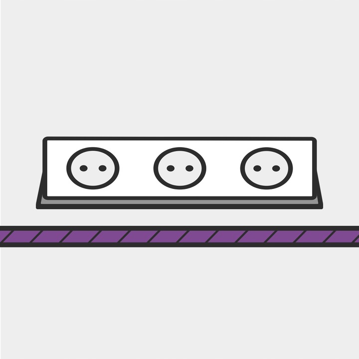 Gniazdo Nablatowe Chowane w Blat Kuchenny Wpuszczane USB-C 2x230V Srebrne