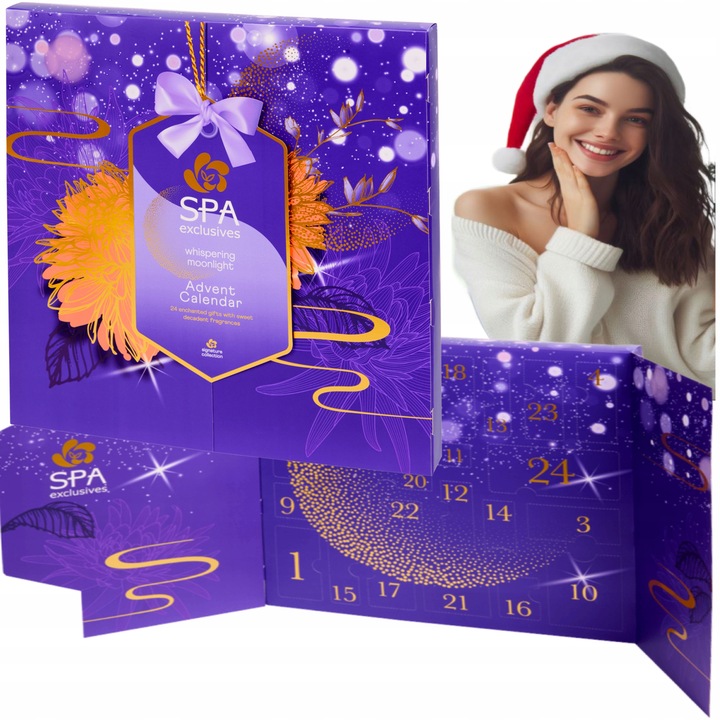 KALENDARZ ADWENTOWY ZESTAW Z KOSMETYKAMI 24 SZT PREZENT DLA KOBIET VEGAN
