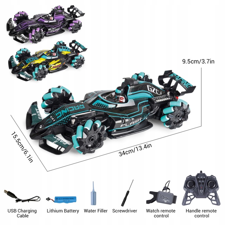 SAMOCHÓD ZDALNIE STEROWANY RC RĘKĄ GESTAMI PILOT AUTO PODŚWIETLENIE LED 4x4