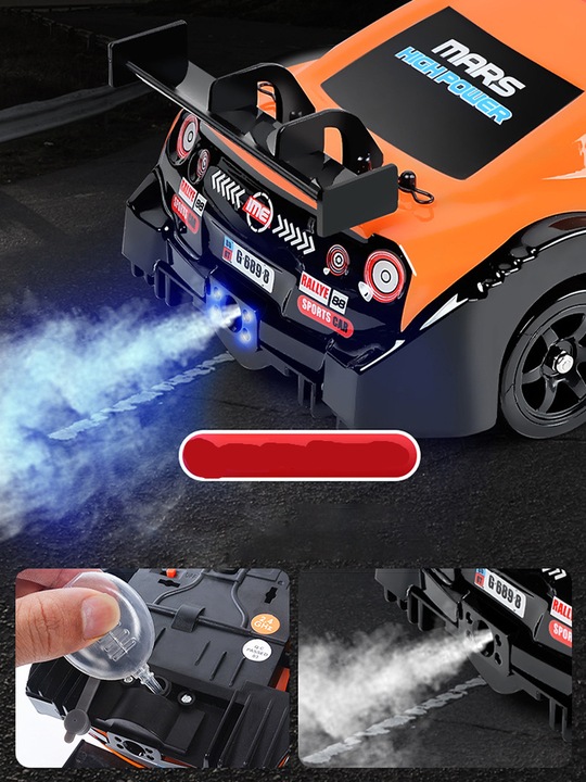 Auto Do Driftu Samochód zdalnie sterowany RC Duże Autko Drift Led Dym 1:16