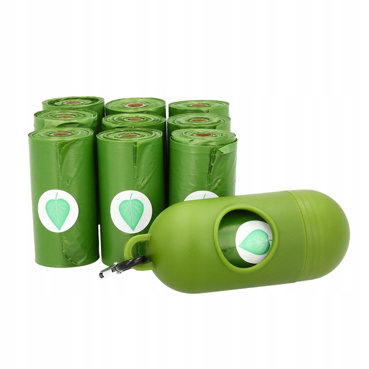 WORECZKI NA PSIE ODCHODY 540 SZTUK BIODEGRADOWALNE WORKI NA KUPY BIO + ETUI