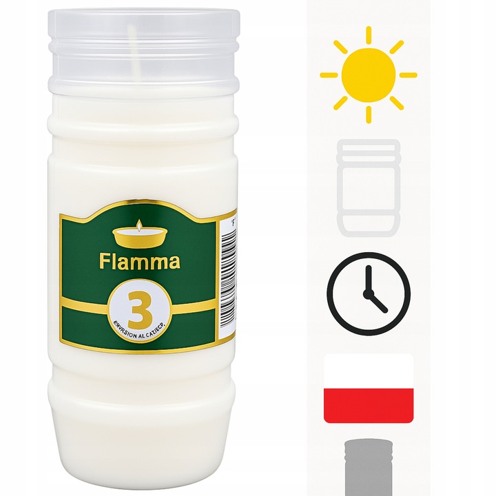 Wkłady do Zniczy Rewelacyjne na Upały Parafinowe 3dni x15 Długopalące do72h