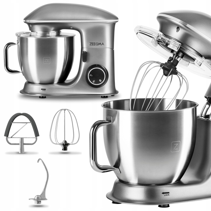 ROBOT Kuchenny Planetarny MIKSER 2200W XXL Duży Misa 6,5l 3 Końcówki