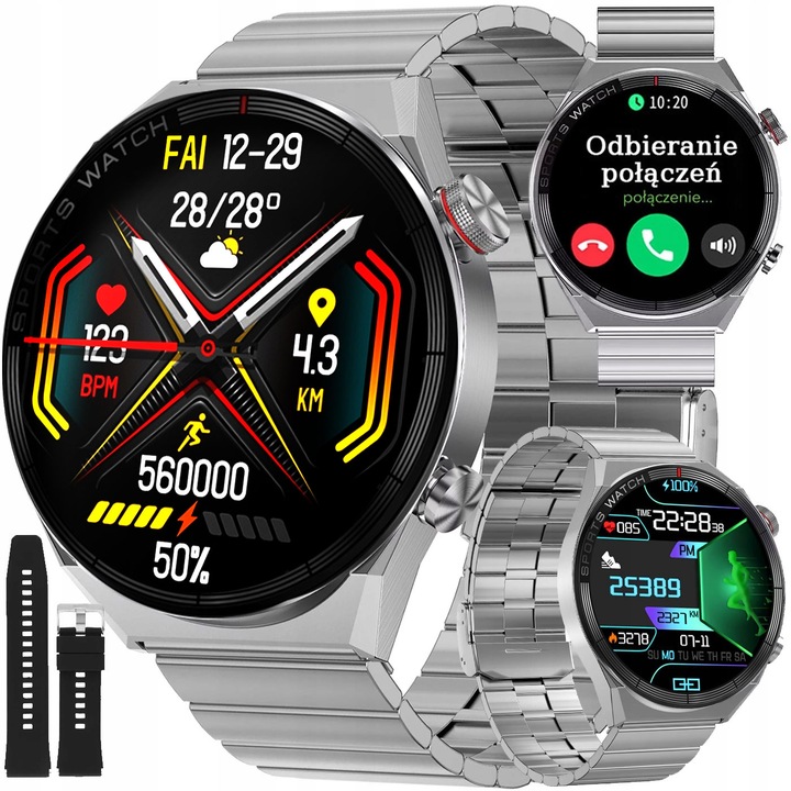 ZEGAREK SMARTWATCH MĘSKI Z ROZMOWAMI sport IPS 1.45 Menu PL bateria 320mAh