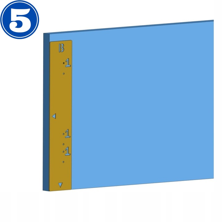 Szablon do montażu szuflad BLUM Tand GTV Modernbox