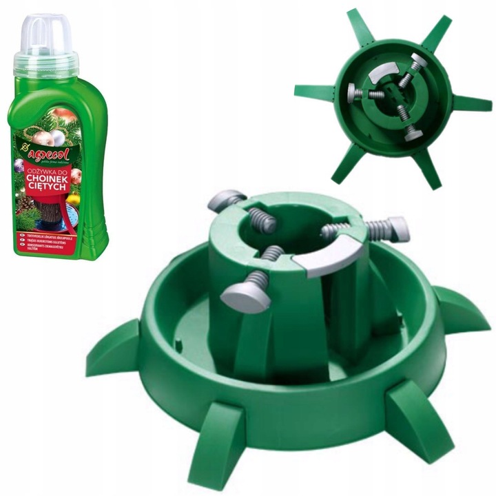 Stojak choinkowy XS duży do 3m z odżywką do choinek ciętych Podstawa