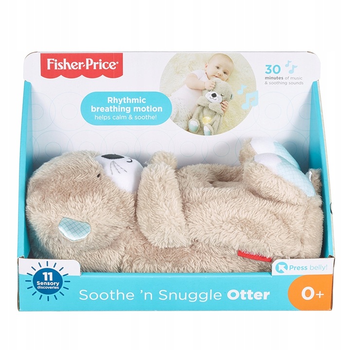 FISHER PRICE INTERAKTYWNA WYDRA USYPIANKA ODDYCHAJĄCA MASKOTKA PLUSZAK