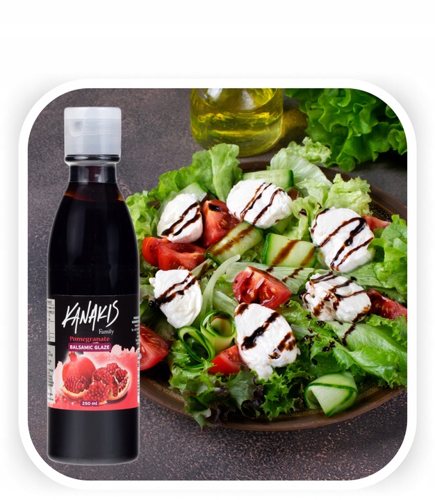 Sos z octu balsamicznego Krem z granatu 100% Grecki do sałatek 250ml JAKOŚĆ