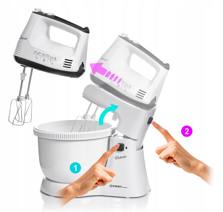 MIKSER z misą obrotową i blender 2w1 FIRST AUSTRIA