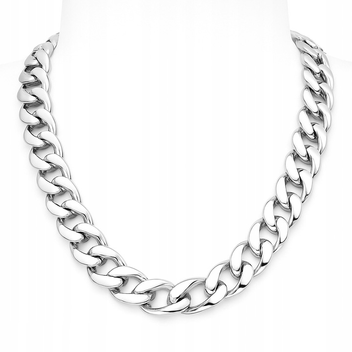 SREBRNY Łańcuszek Męski Naszyjnik Pancerka Dla Mężczyzny Chłopaka GRUBY