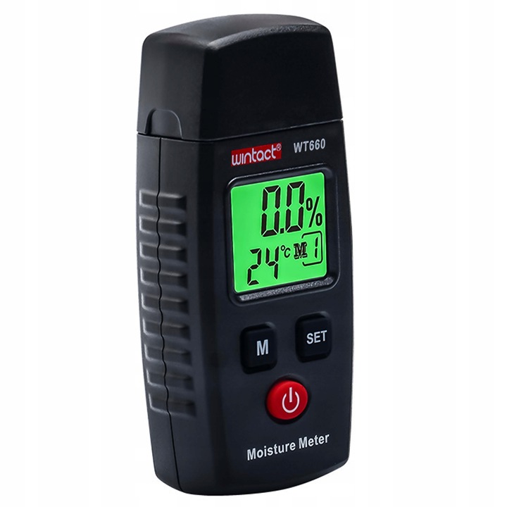 WILGOTNOŚCIOMIERZ MIERNIK WILGOTNOŚĆ DREWNA BETONU CEGŁY GIPSU KOMPAKTOWY