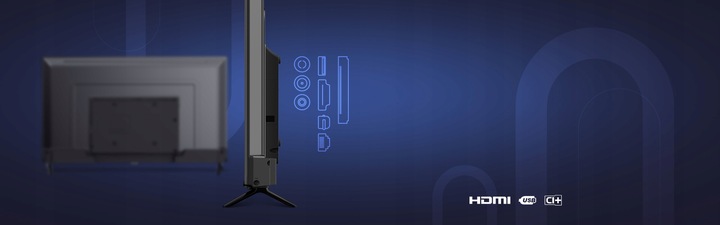 TELEWIZOR UD 32 CALE HD SMART GOOGLE TV 11 BLUETOOTH DVB T T2 HEVC DOLBY