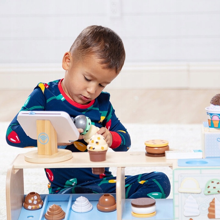 Drewniana Lodziarnia Automat do lodów Terminal płatniczy 42 el MelissaDoug