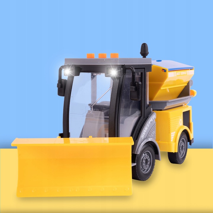 AUTO POJAZD ODŚNIEŻARKA DO ŚNIEGU SPYCHACZ ULICZNY LED DŹWIĘK NA BATERIE