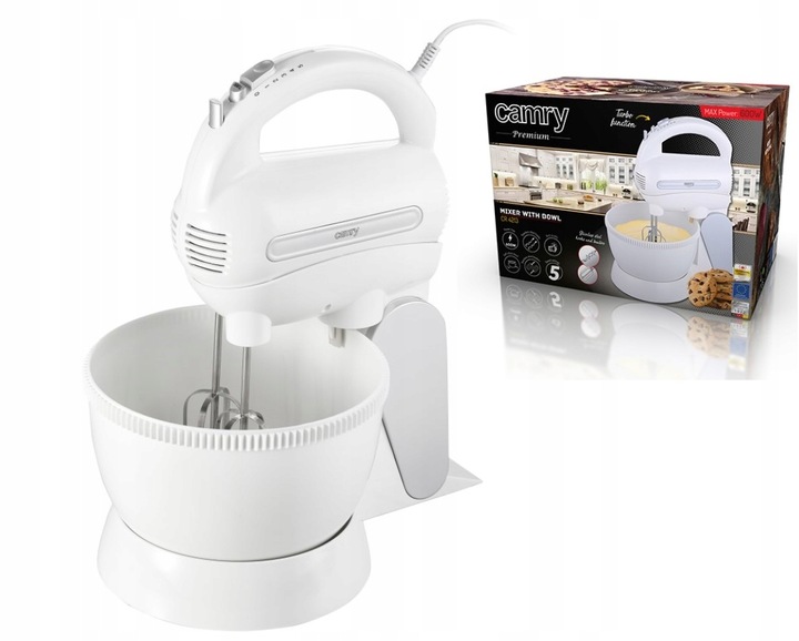 Mikser z misą Camry CR 4213 600W Turbo 5 prędkości
