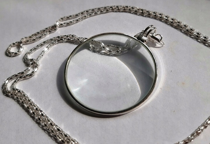 NASZYJNIK, WISIOREK PRZYWIESZKA - LUPA DLA SENIORA, MONOKL, POWIĘKSZENIE x5