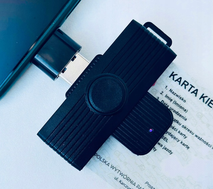 Czytnik Kart Kierowców|USB-A + USB-C + Micro USB