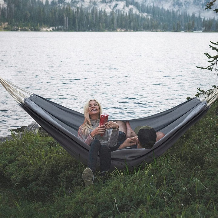 HAMAK OGRODOWY TURYSTYCZNY BOHO MOCNY DWUOSOBOWY 150x275cm 240kg + TORBA