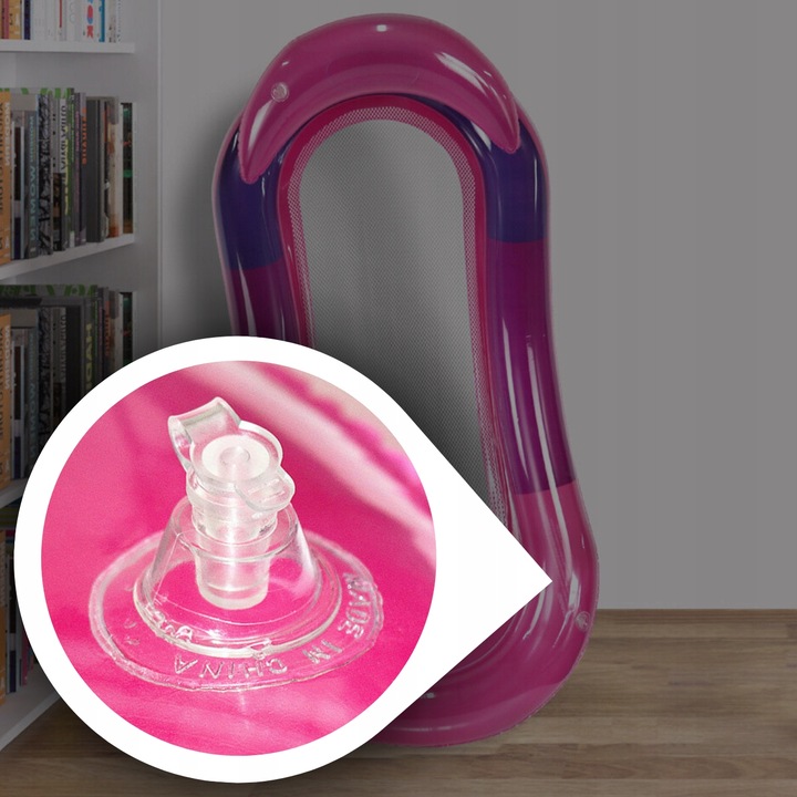 MATERAC DMUCHANY Z SIATKĄ DO PŁYWANIA LEŻAK PLAŻOWY HAMAK WODNY NA BASEN