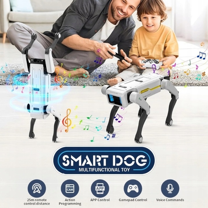 iUni 8002 Inteligentny Robot Pies, Zdalne Sterowanie, Ponad 25 Funkcji