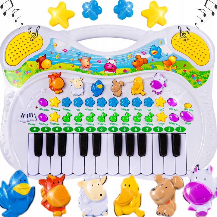 ORGANY PIANINKO ORGANKI DLA DZIECI EDUKACYJNE FARMA ODGŁOSY ZWIERZĄT