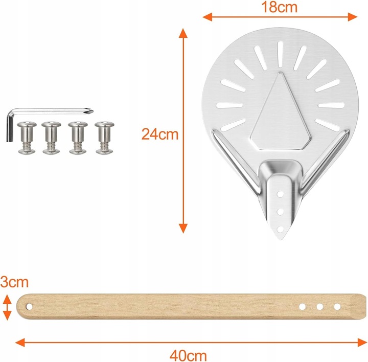SZUFLA łopata operacyjna do pizzy pieca VIAGGIO + EBOOK GRATIS!