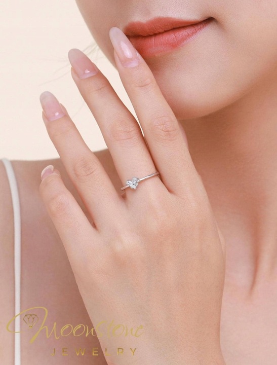 Srebrny pierścionek zaręczynowy z sercem cyrkonie srebro 925 + PUDEŁKO |14