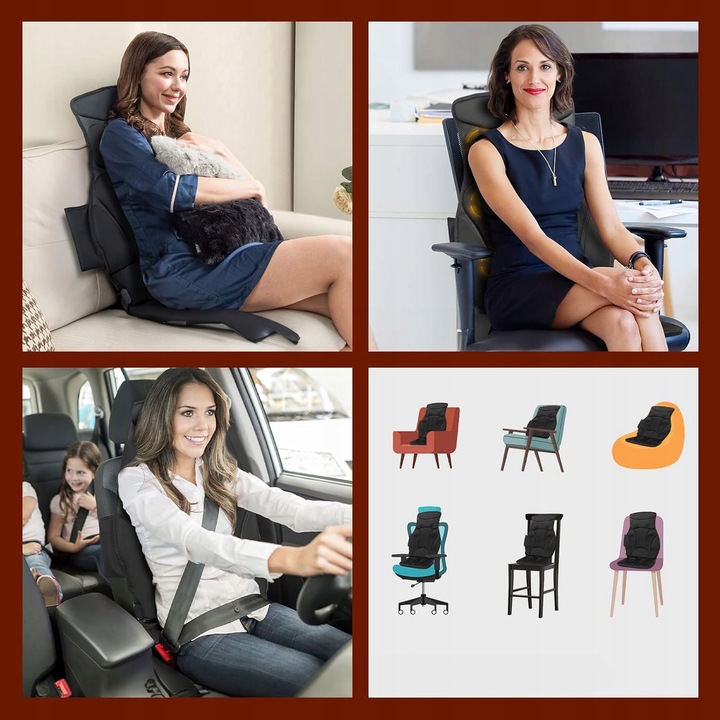 Mata masująca masażer wibracyjny do pleców ciała karku kręgosłupa szyi