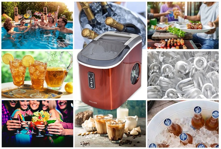 KOSTKARKA DO LODU ICE MAKER BULLET 15 KG POMARAŃCZOWA WYDAJNA MOCNA BAROWA