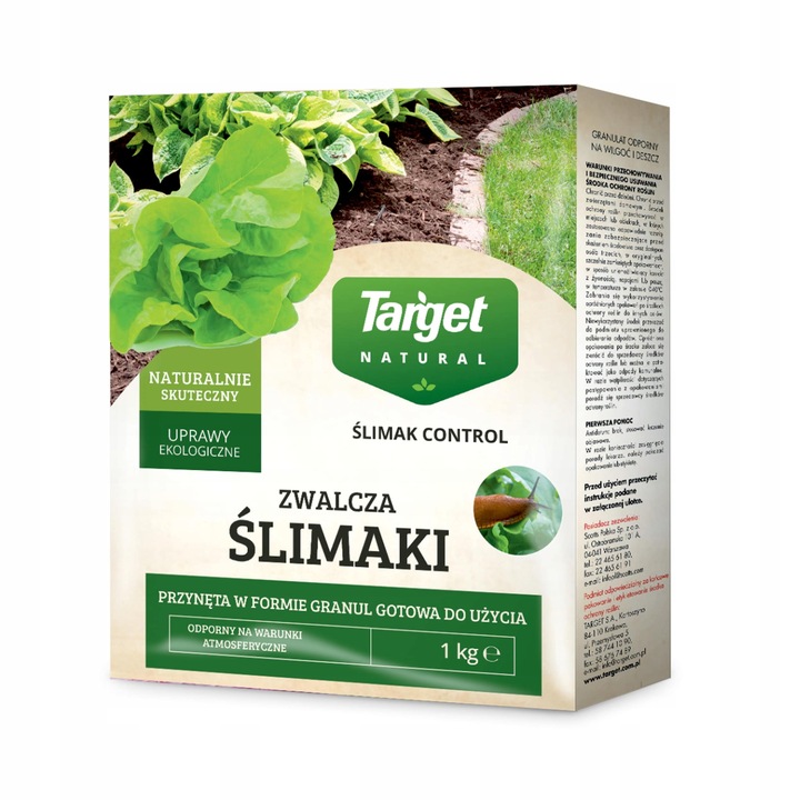 Ślimak Control Target zwalcza ślimaki trutka na ślimaki bezpieczna 2kg