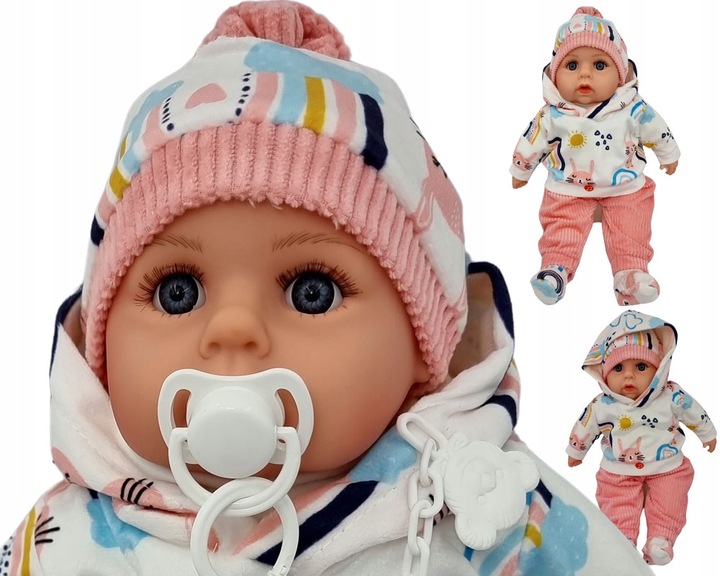 LALKA BOBAS MÓWI I ŚPIEWA POLSKI 45CM+SMOCZEK_38