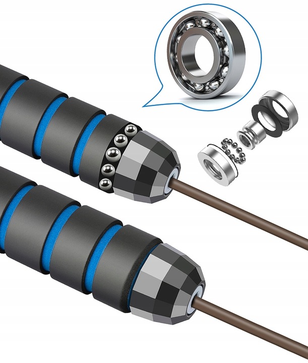 Solidna skakanka z łożyskami crossfit fitness bokserska sportowa siłownie