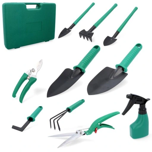 Zestaw narzędzi ogrodowych w walizce 10 elementów