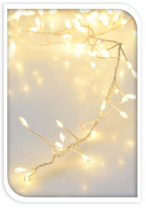 Świąteczne lampki choinkowe na drucie 9,6m 960led, gęste ciepły kolor
