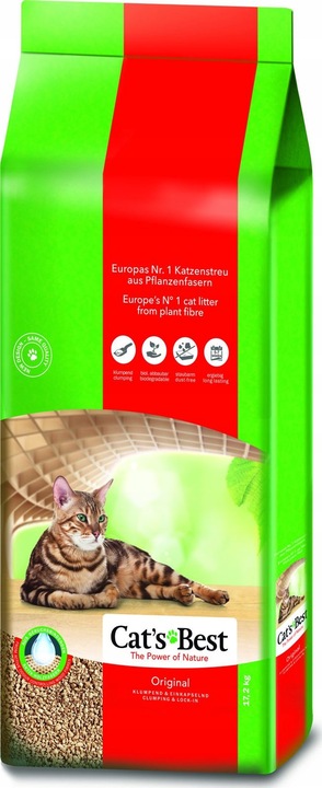 Żwirek drewniany Cat's Best Original Eco Plus 40l