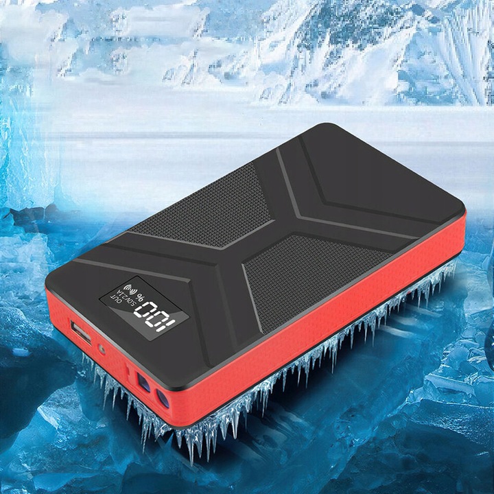 Mocny Inteligentny Prostownik Samochodowy Ładowarka Akumulatora 30000MAH