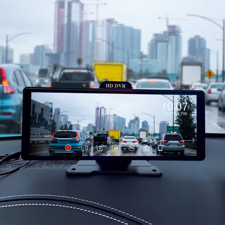 RADIO STACJA MULTIMEDIALNA MONITOR APPLE CARPLAY ANDROID AUTO DVR 2 KAMERY