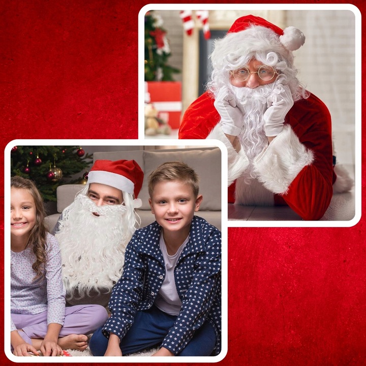 PERUKA I BRODA ZESTAWU ŚWIĘTEGO MIKOŁAJA STRÓJ ŚWIĘTY MIKOŁAJ BOŻ