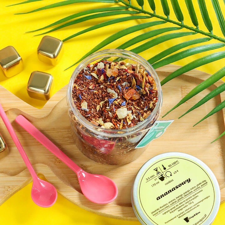 Herbata Rooibos ANANASOWA czerwonokrzew bez kofeiny ananas jaśmin mango