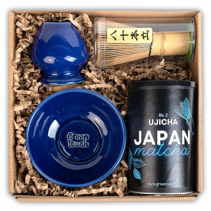ZESTAW DO MATCHA JAPOŃSKA 80 G UJICHA CODZIENNA GREEN TOUCH CZARKA MIOTEŁKA