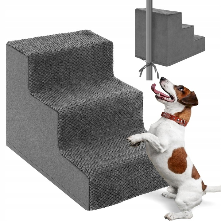 Schody Schodki Dla Psa Rampa Podest do Łóżka 3 Stopnie Bezpieczne Lovedog