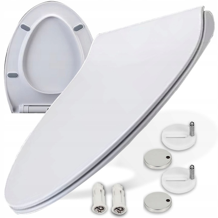 Deska sedesowa wolnoopadajaca uniwersalna do WC klozetowa twarda easy clean