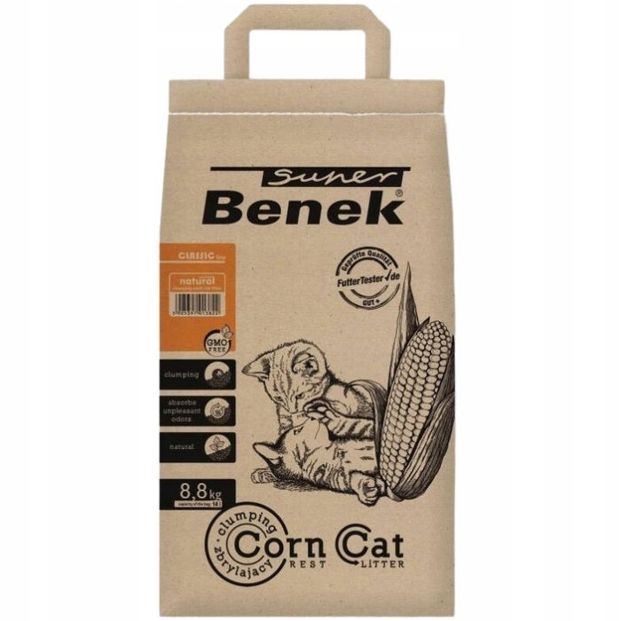 Super Benek CORN CAT Żwirek kukurydziany naturalny 14L