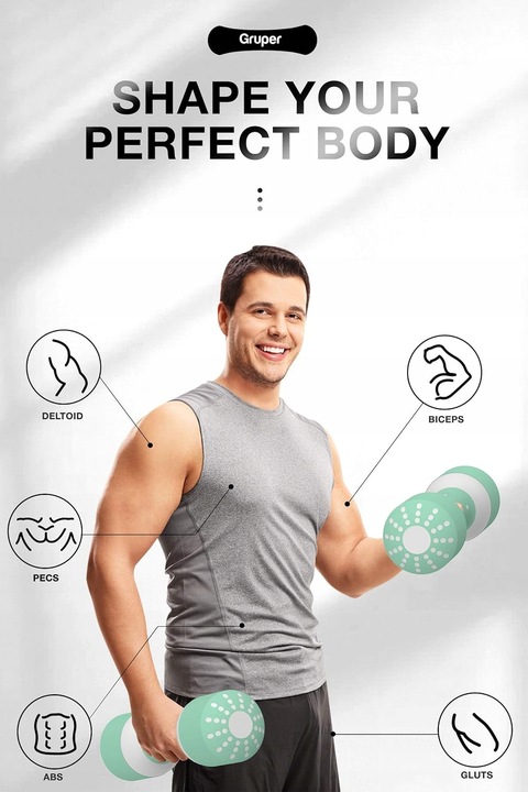 HANTLE REGULOWANE 2 X 5 KG GRUPER ZESTAW STAL ANTYPOŚLIZGOWE SOLIDNE 10 KG