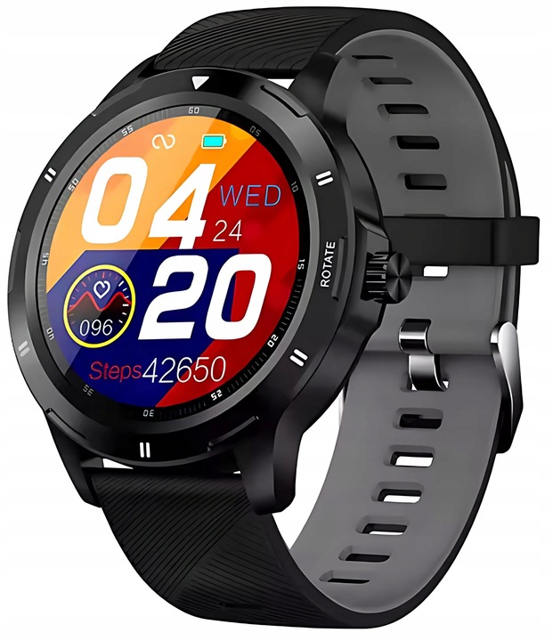 ZEGAREK SMARTWATCH SPORTOWY ROZMOWY MĘSKI DAMSKI POLSKIE MENU CZARNY