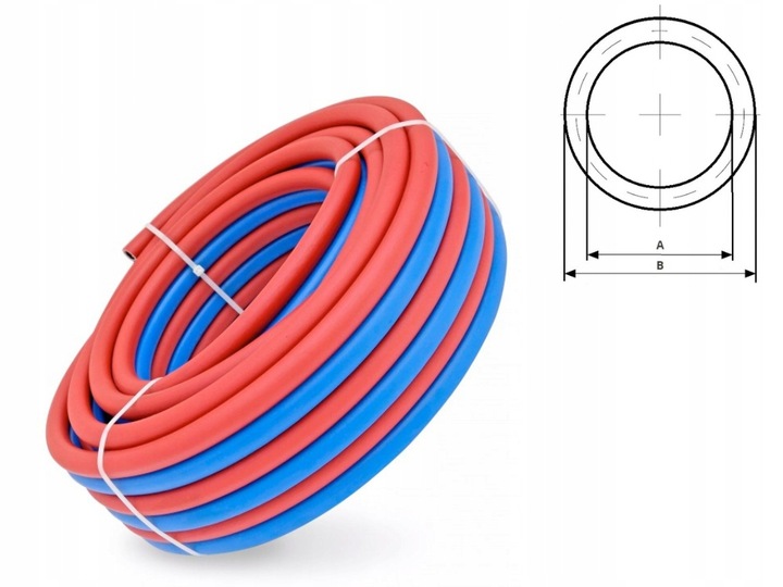 WĄŻ SPAWALNICZY TWIN DUET TLEN / ACETYLEN 6,3 x 9mm / 10m