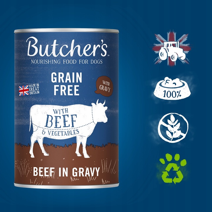 Butchers karma mokra dla psa wołowina 400g x 10