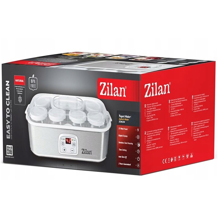 JOGURTOWNICA, TIMER, AUTOMAT, 1440ML /8x180ML/