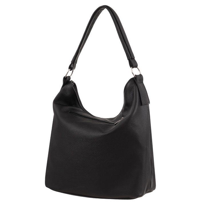 CZARNA TOREBKA SKÓRA NATURALNA WOREK SHOPPER A4 KLASYCZNA TORBA SKÓRZANA