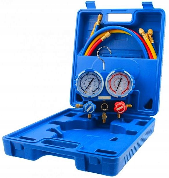 ZESTAW MANOMETRÓW DO KLIMATYZACJI Value R-32/R-410A/R-407C/R-134A + WALIZKA